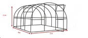 Каркас теплицы из поликарбоната 3х4х2.1 м.